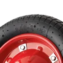 PR 2401-16 - Колесо для тачки / тележки пневматическое 3.00-8, диаметр 340 мм, ось 16 мм, металлический обод, симметричная ступица, шариковый подшипник